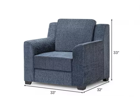 Erica Upholstered Single Seater Sofa in Livid Color